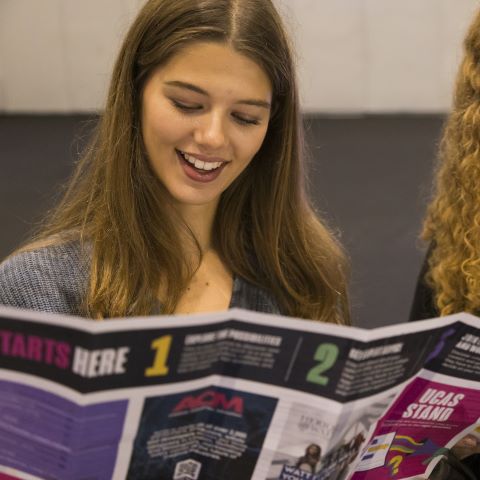 Student at a UCAS event