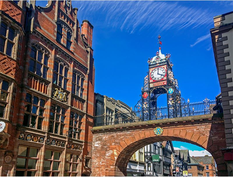 View from Chester city walls 