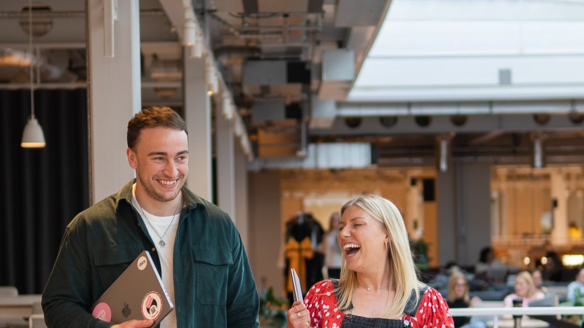 ASOS apprentices walking and talking