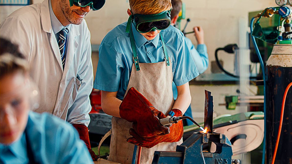 Man teaching a class
