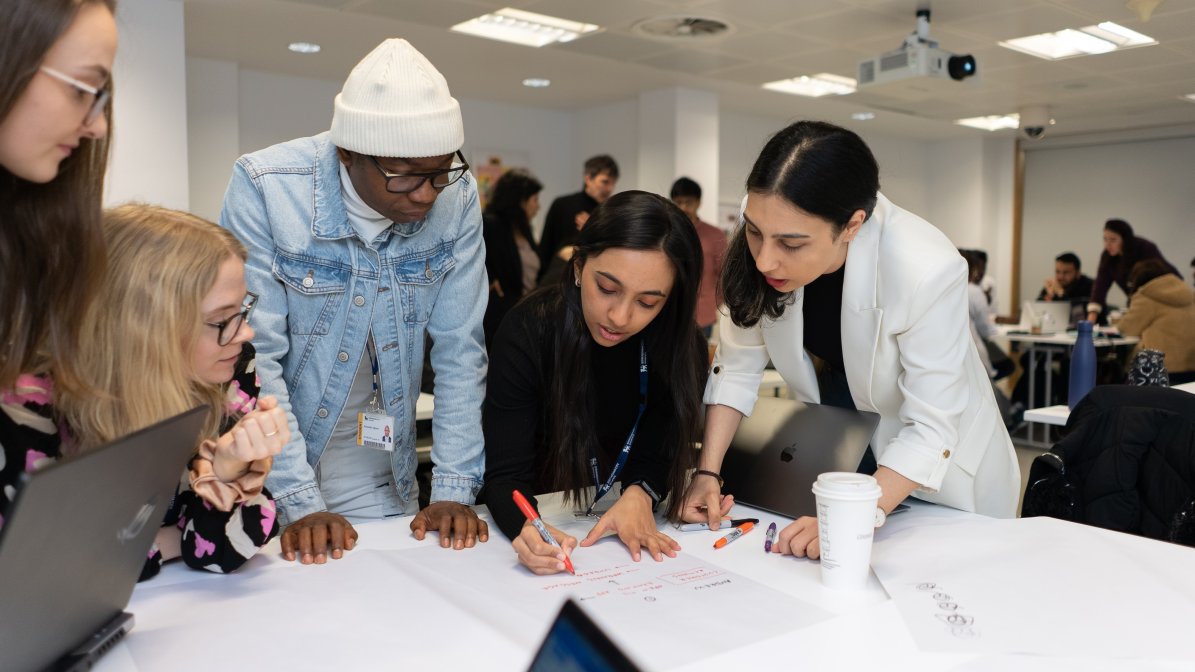 Students study at university
