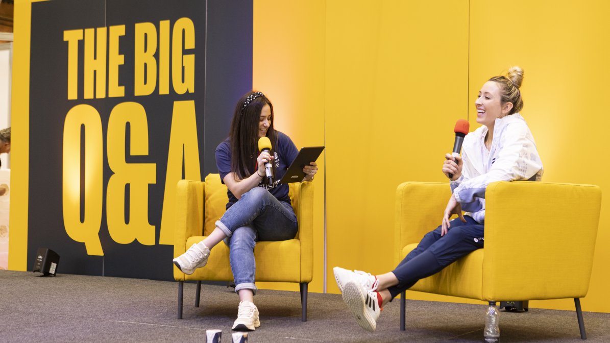 Talk on the main stage at a UCAS event
