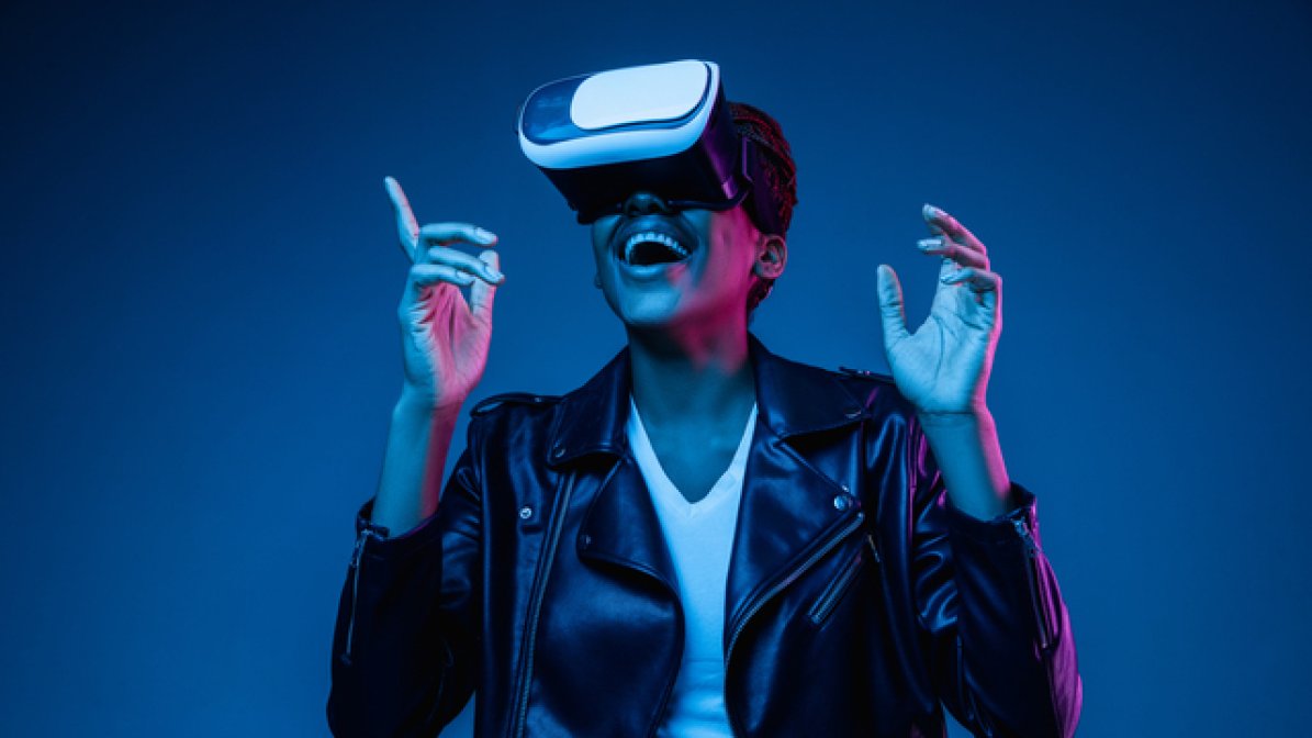 Person using VR headset