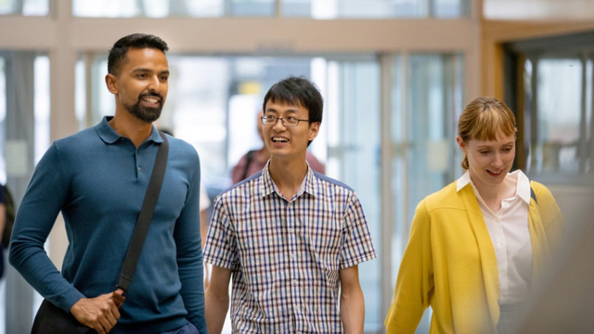 International students on campus