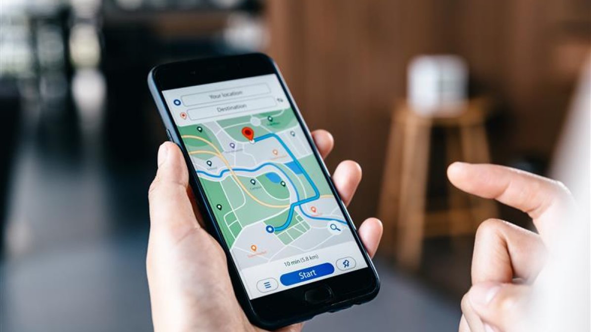 Map on mobile phone