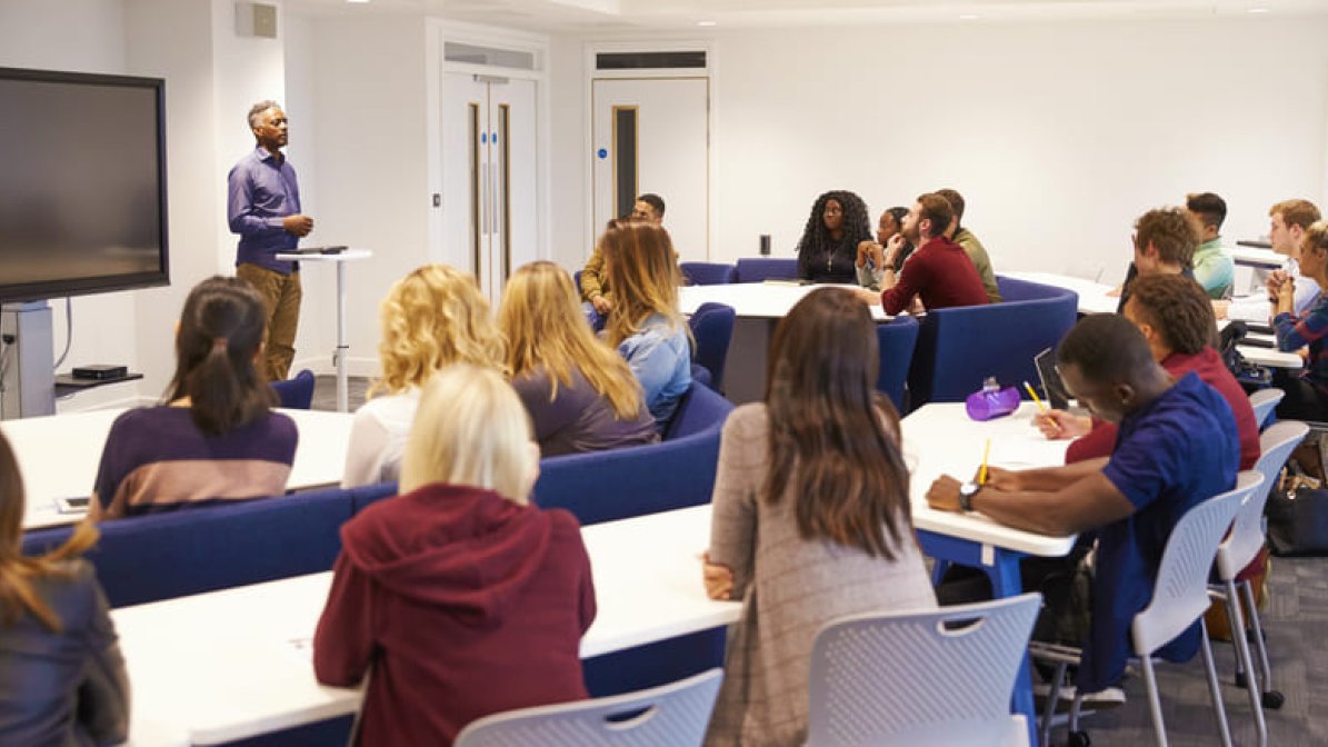 Students in a lecture 