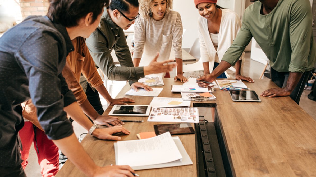 Sociologist in a planning meeting