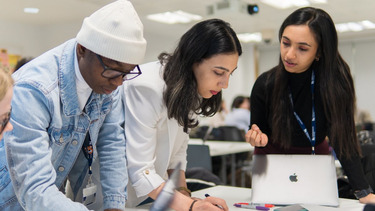 international students chatting