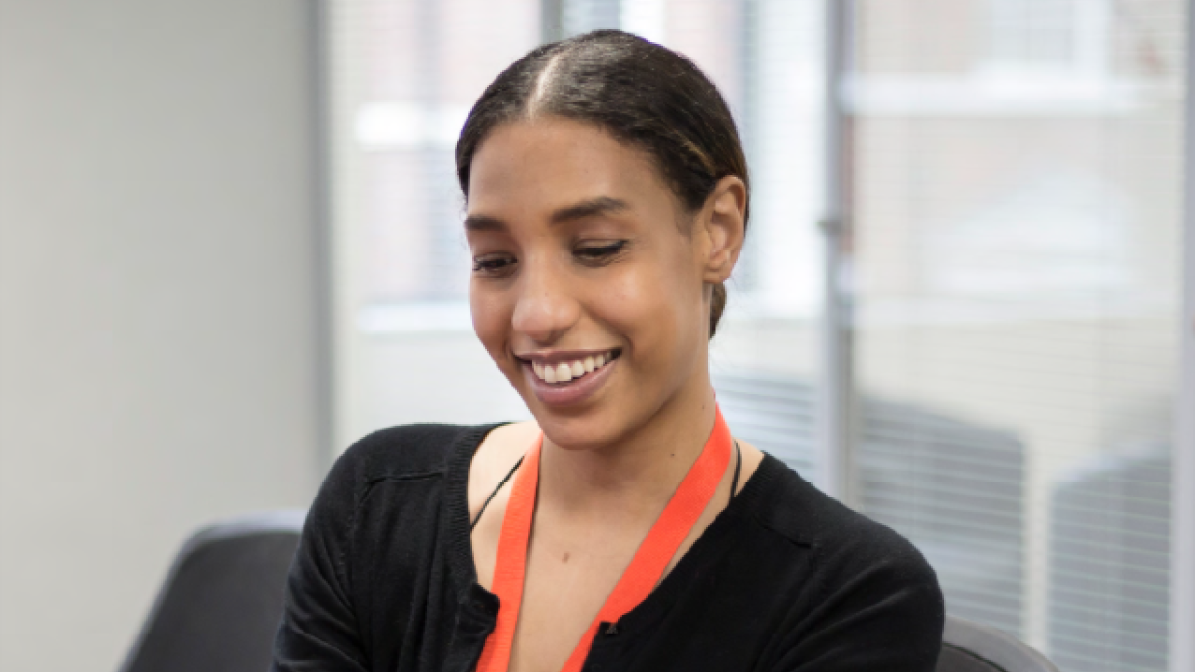Disabled student using a laptop