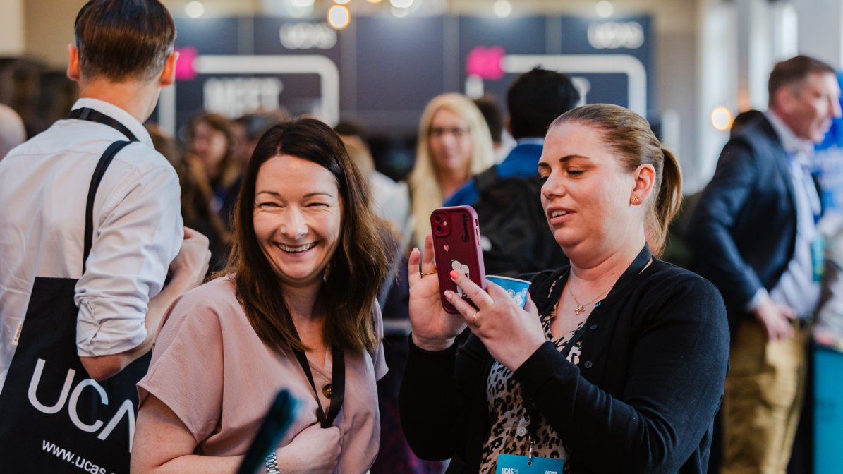 UCAS Conference two attendees