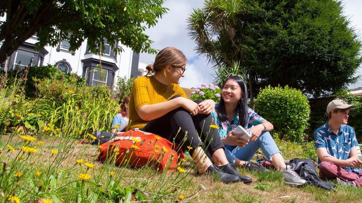 Students on Falmouth campus