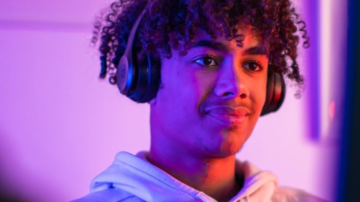 Student watching a Subject Spotlight 