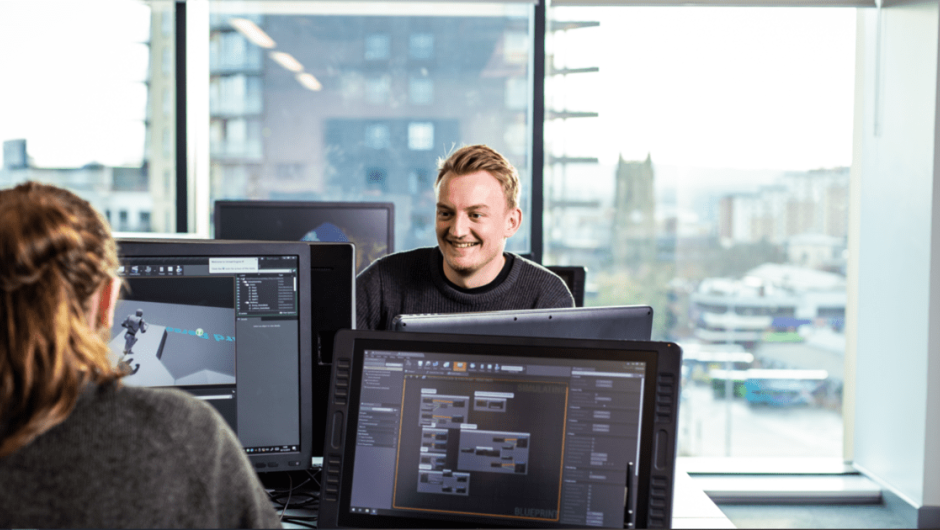 Digital and IT apprentices in workplace