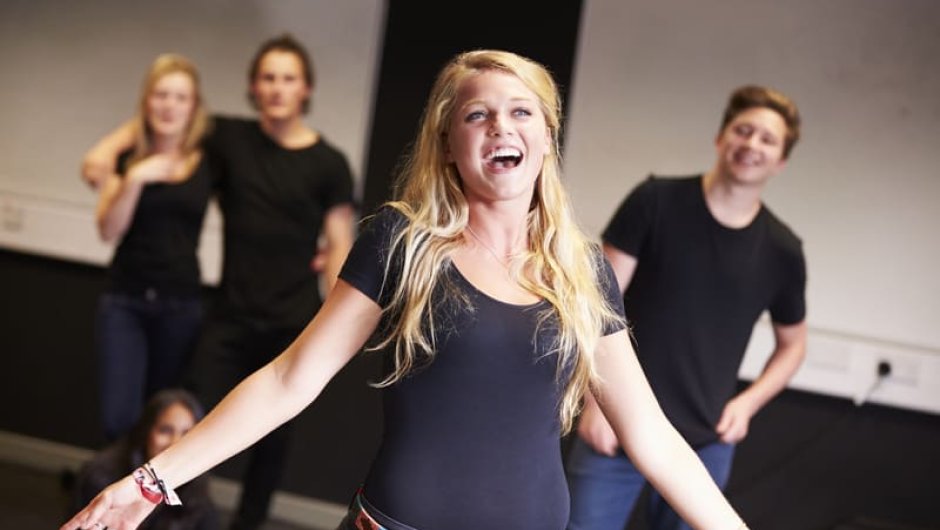 Conservatoire students performing on stage