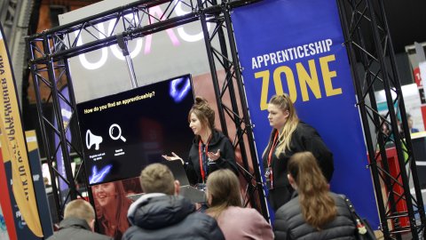 The Apprenticeship Zone at a UCAS event