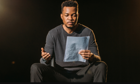 An actor learning their lines 