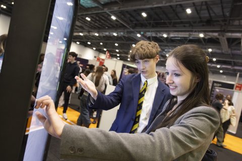 Student scrolling touchscreen