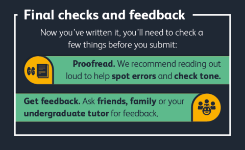 Summary of postgraduate personal statements